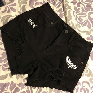 Junior size Blackcraft Cult patch shorts